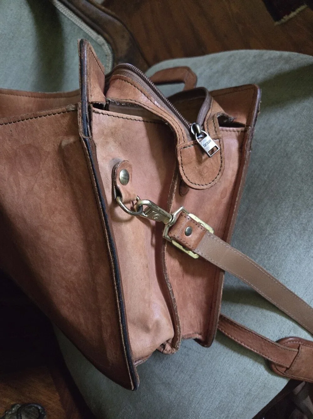 Vintage Leather Hartmann Top Handle Belting Leather Business Briefcase Portfolio